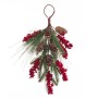 Colgador para Puertas Navidad Rojo Verde Natural Plástico Piñas 42 cm