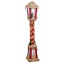 Adorno Navideño Multicolor Dorado Madera Plástico Tejido Farol 18 x 18 x 100 cm