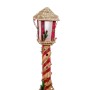 Adorno Navideño Multicolor Dorado Madera Plástico Tejido Farol 18 x 18 x 100 cm