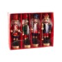 Décorations de Noël Bleu Multicouleur Bois Soldat 5 x 5 x 12 cm (4 Unités)