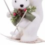 Adorno Navideño Blanco Multicolor Plástico Polyfoam Tejido Ardilla 18 x 10 x 18 cm