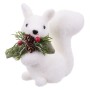 Adorno Navideño Blanco Multicolor Plástico Polyfoam Tejido Ardilla 9 x 16 x 16 cm