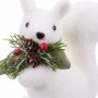 Adorno Navideño Blanco Multicolor Plástico Polyfoam Tejido Ardilla 9 x 16 x 16 cm