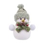 Adorno Navideño Blanco Multicolor Plástico Polyfoam Tejido Muñeco de Nieve 14 x 12 x 20 cm