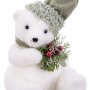 Décorations de Noël Blanc Multicouleur Plastique Polyfoam Tissu Ours 18 x 18 x 22 cm