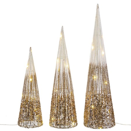 Adorno Navideño Dorado Metal 16 x 16 x 60 cm (3 Unidades)