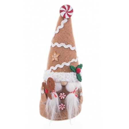 Adorno Navideño Beige Multicolor Arena Tejido Niña 8 x 6 x 19,5 cm