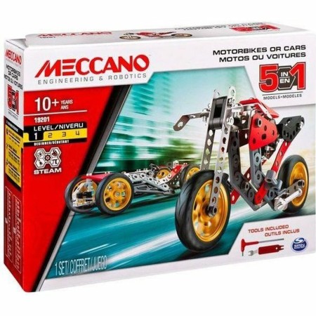 Set de construction Meccano Car and motorcycle Multicouleur 1 Pièce