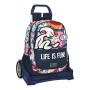 Mochila Escolar con Ruedas El Niño Life is Fun Multicolor (32 x 44 x 16 cm)