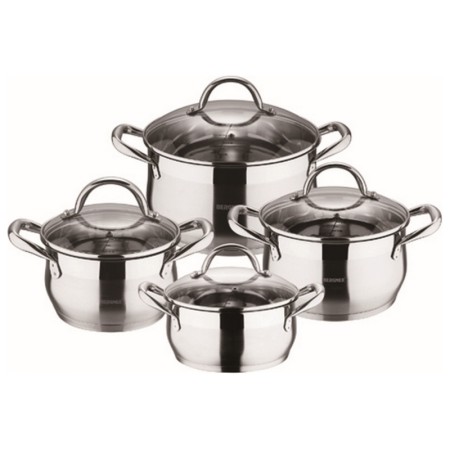 Batterie de Cuisine Bergner Gourmet Acier inoxydable Argenté (8 pcs)