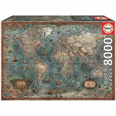 Puzzle Educa World Map History 8000 Piezas