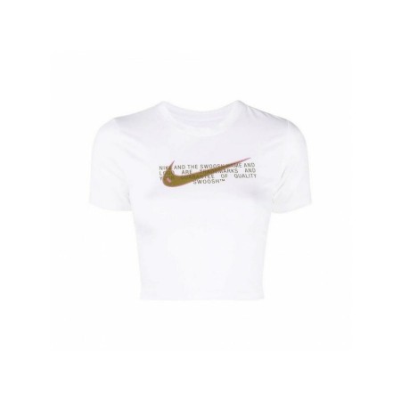 T-shirt à manches courtes femme TEE SLIM CRP SWOOSH DN5798 Nike 100 Blanc