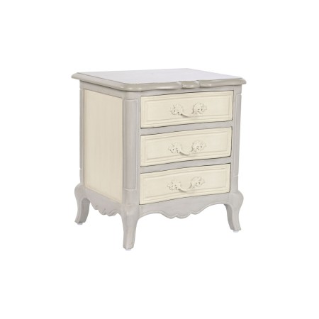 Table de Nuit Home ESPRIT Gris Bois de manguier 55 x 45 x 60 cm