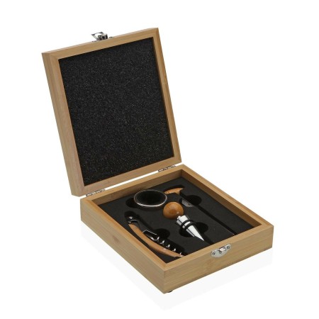 Set de Accesorios para Vino Versa Bambú Acero