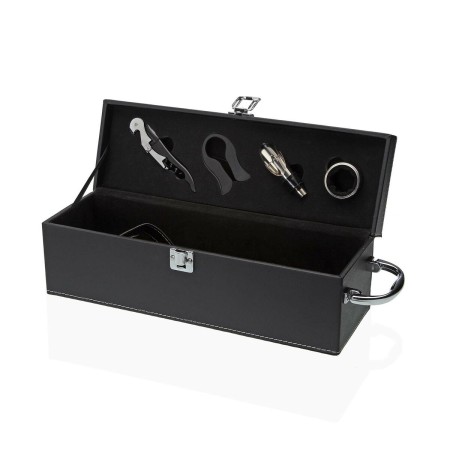 Set d'Accessoires pour Vin Versa Acier Cuir Synthétique