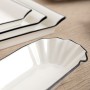 Assiette plate Quid Gastro Black Blanc Céramique 29,5 x 11 x 3 cm