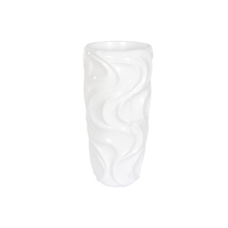 Cache-pot Home ESPRIT Blanc Fibre de Verre Ondes 35 x 35 x 71 cm