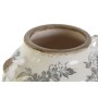 Vase Home ESPRIT Blanc Marron Gris Grès Feuille d'une plante 21 x 20 x 16 cm