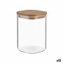 Bocal Transparent Bambou Verre Borosilicaté 1,2 L (12 Unités)