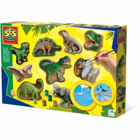Set de Pasta Moldeable SES Creative Molding and painting - The world of dinosaurs