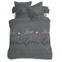 Housse de Couette Vision Love 200 x 200 cm Gris