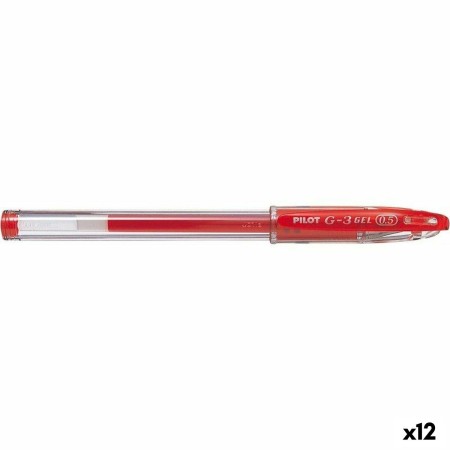 Stylo gel Pilot G-3 Grip Rouge 0,5 mm (12 Unités)