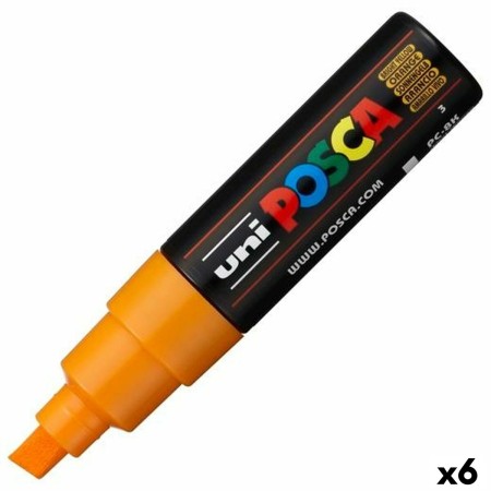 Rotulador de pintura acrílica POSCA PC-8K Naranja (6 Unidades)