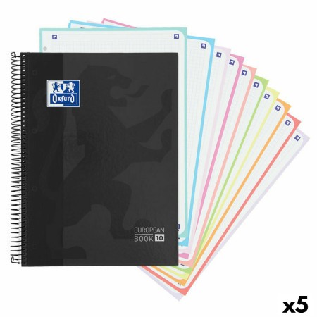 Cuaderno Oxford Europeanbook 10 School Classic Negro A4 150 Hojas (5 Unidades)