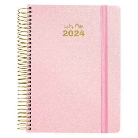 Agenda Grafoplas Metallic 2024 Pastel Pink 15 x 21 cm