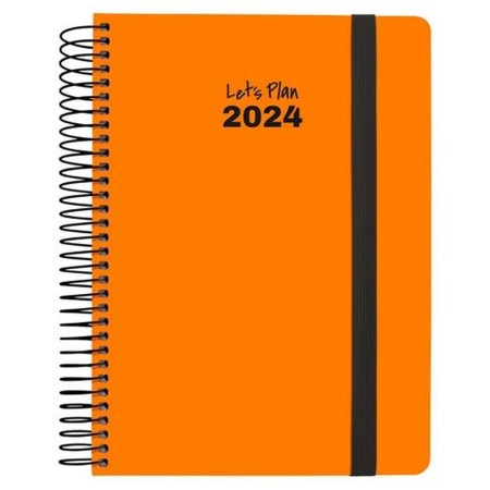 Agenda Grafoplas Neón 2024 Naranja 15 x 21 cm