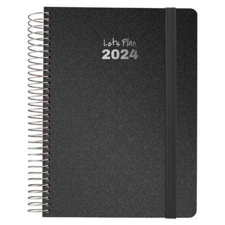 Agenda Grafoplas Metallic 2024 Negro 15 x 21 cm