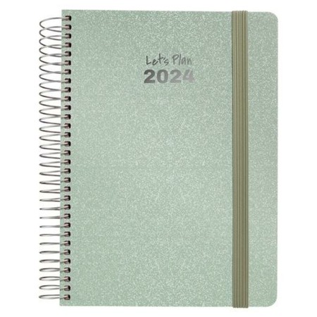 Agenda Grafoplas Metallic 2024 Verde Claro 15 x 21 cm