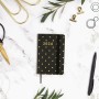 Agenda Finocam Flexi Joy Dotts 2024 Negro Dorado Mini 8,2 x 12,7 cm