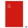 Cahier ESCOLOFI 10 Unités Rouge A4 50 Volets