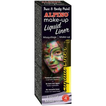 Pintura Corporal Alpino Liquid Liner 4 Unidades Amarillo 6 gr