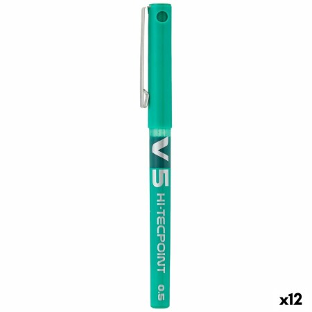 stylo à encre liquide Pilot V-5 Hi-Tecpoint Vert 0,3 mm (12 Unités)