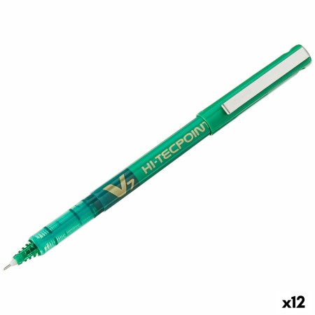 stylo à encre liquide Pilot V-7 Hi-Tecpoint Vert 0,5 mm (12 Unités)