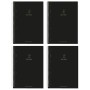 Set de Cuadernos Pacsa First Class 4 Piezas Negro A4 120 Hojas (4 Unidades)