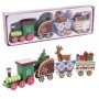 Adorno Navideño Multicolor Madera Tren 22 x 7,5 x 13 cm