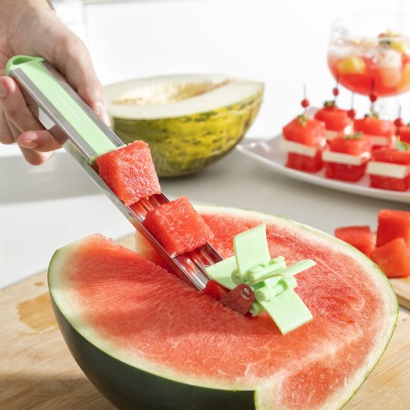Tailleur de Pastèque en Cubes Cutmil InnovaGoods Vert Acier inoxydable (Reconditionné A+)