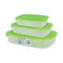 Set de 3 Fiambreras Tontarelli Family Verde Rectangular 29,6 x 19,8 x 7,7 cm (3 Unidades)