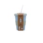 Verre avec Couvercle Quid Inspira Paille 480 ml Bleu Plastique