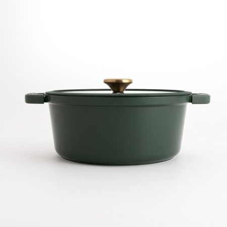 Casserole avec Couvercle Bidasoa Tiara Aluminium fondu Vert 28 cm