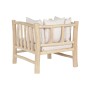 Sillón DKD Home Decor Blanco Natural Teca 80 x 77 x 71 cm