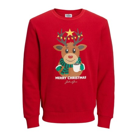 Sweat sans capuche homme JORTOON Jack & Jones 12219685 Rouge