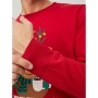 Sweat sans capuche homme JORTOON Jack & Jones 12219685 Rouge