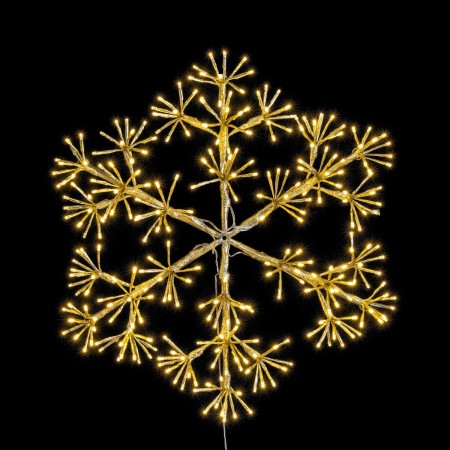 Adorno Navideño LED Dorado 6 W Copos de nieve