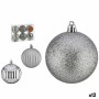 Set de Bolas de Navidad Plateado PVC Ø 7 cm (12 Unidades)
