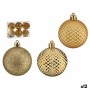 Set de Bolas de Navidad Ø 6 cm Dorado PVC (12 Unidades)