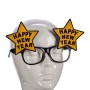 Gafas Happy New Year Negro Dorado Plástico (12 Unidades)